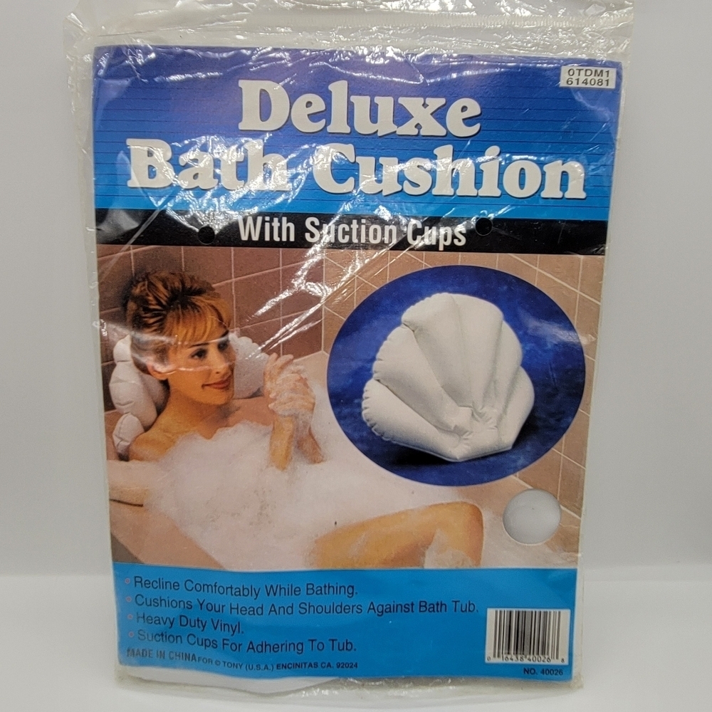 Deluxe Bath Cushion by Pono Tony U.S.A. Inflatable, heavy-duty vinyl comfort VTG